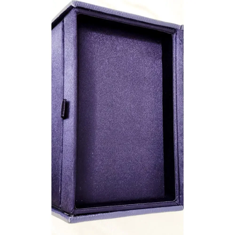 Boucheron France 3 Tier Faux Snakeskin Purple Jewelry Box 2 Drawers Luxury